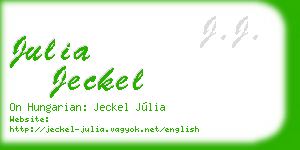 julia jeckel business card